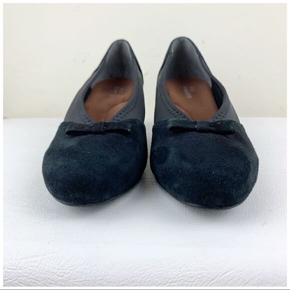 ‎Ros Hommerson Harper Suede/Neoprene Black Heels Pumps - Picture 5 of 16